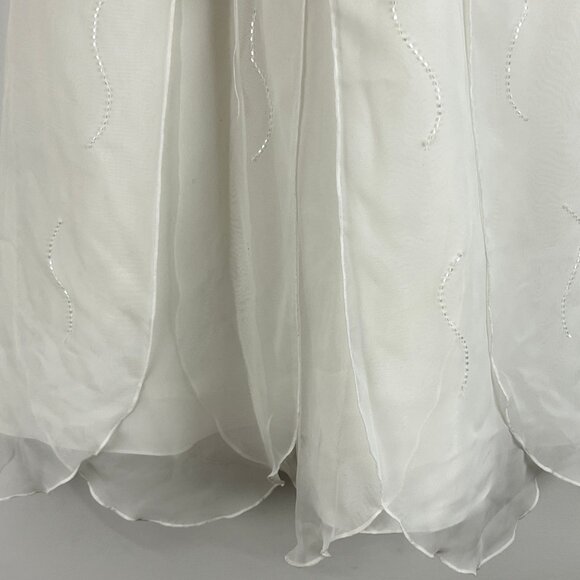 Sarah Louise Baby Formal Dress Size 6 Mths White Fit Flare Polyester Nylon - Picture 9 of 9